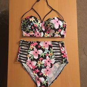 👙 New! Plus Size High Waist Floral Bikini